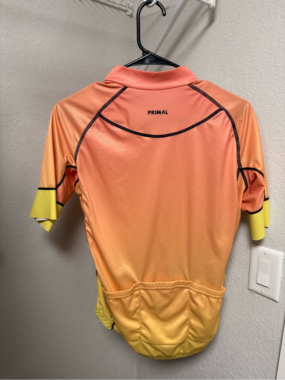 Primal Men’s Orange Gradient Cycling Jersey- Medium - Picture 3 of 3